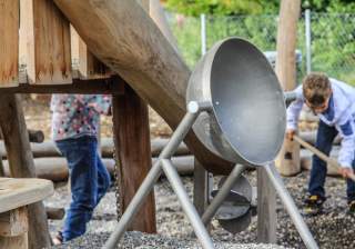Wasser- und Matschanlage der Firma Rudolf Spielplatz, Spielplatzbauer, Spielplatzhersteller, Spielplatzgeräte, Schweiz