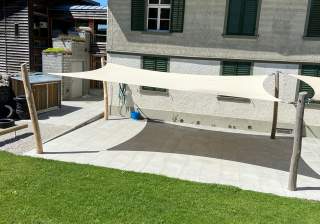 Schattensegel der Firma Rudolf Spielplatz, Spielplatzbauer, Spielplatzhersteller, Spielplatzgeräte, Schweiz