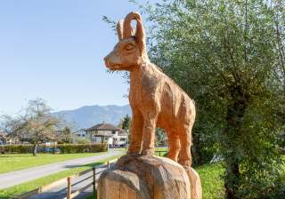 Massivholz-Schnitzerei der Firma Rudolf Spielplatz, Spielplatzbauer, Spielplatzhersteller, Spielplatzgeräte, Schweiz
