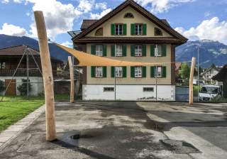 Schattensegel der Firma Rudolf Spielplatz, Spielplatzbauer, Spielplatzhersteller, Spielplatzgeräte, Schweiz