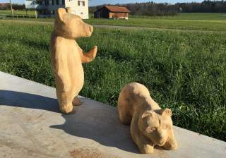 Massivholz-Schnitzerei der Firma Rudolf Spielplatz, Spielplatzbauer, Spielplatzhersteller, Spielplatzgeräte, Schweiz